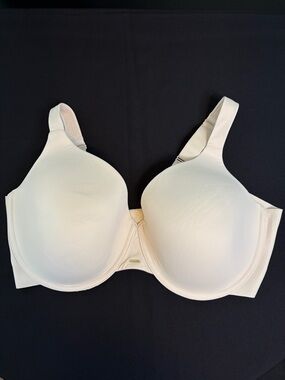 Cacique Lightly Lined Full Coverage Bra Cream 48DDD Underwire Adjustable Straps